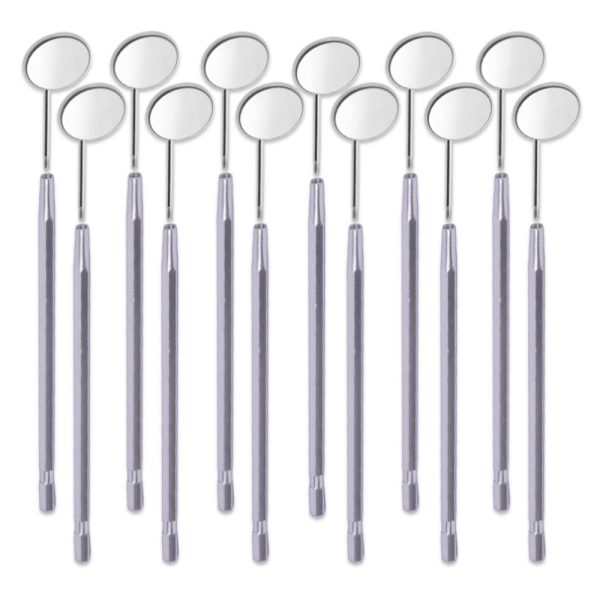 JENIN Dental Mouth Mirror No.5 With Handle | Pack of 12