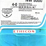 Ethicon Mersilk NW 5000 #4-0 Black Braided Suture