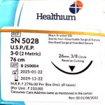 Healthium Trusilk  SN5028 #3-0 Black Braided Silk