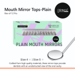 Mouth Mirror tops Plain  No-5(Box of 12 pcs)