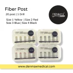 Premium Fiber Post – Box of 20 Pcs with Drill