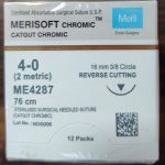 Meril Merisoft Chromic #4-0 Catgut Suture(ME4287) - Pack of 12