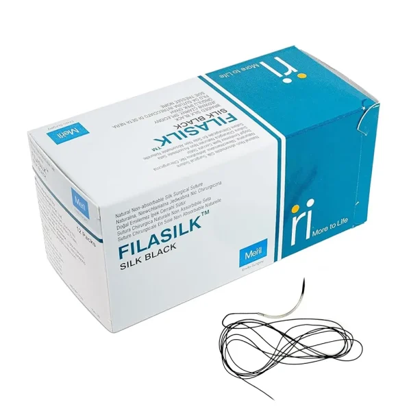 Meril Filasilk #3-0 Black Braided Silk Suture