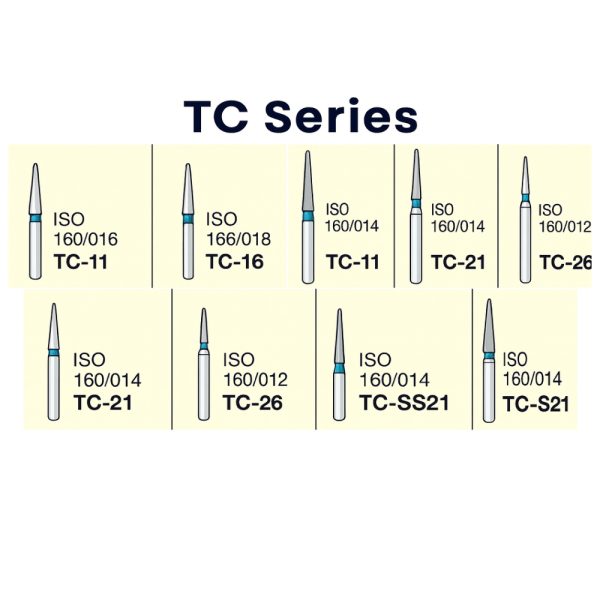 Mani Diamond Airotor and Contra Angle Burs - Taper Conical End / TC Series