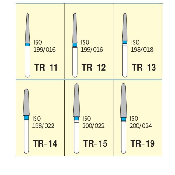 Mani Diamond Airotor Burs - Taper Round End / TR Series