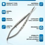 Scissors Castroviejo - Straight  14cm - Image 4