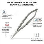 Scissors Castroviejo - Straight  14cm - Image 3