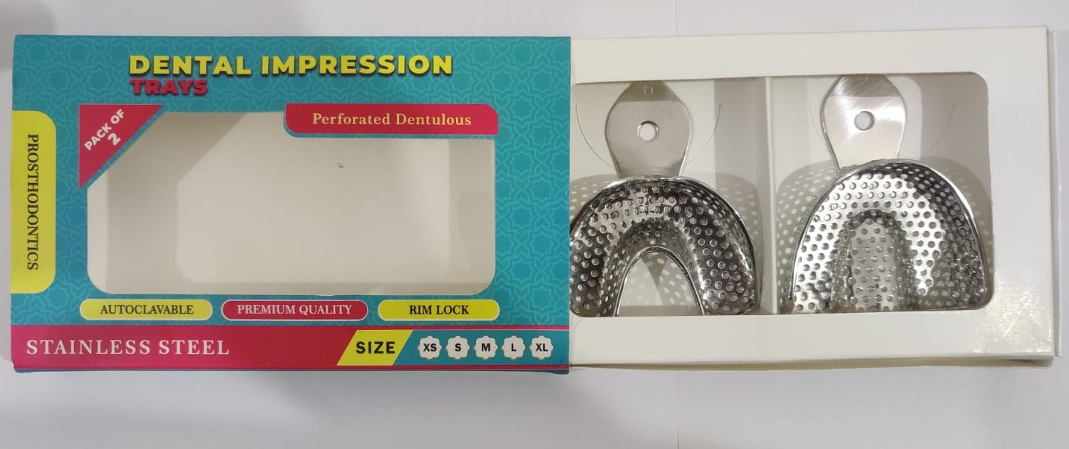 WhatsApp Image 2026-05-14 at 8.02.05 AM Impression Tray Dentulous Perforated Upper & Lower - Image 1