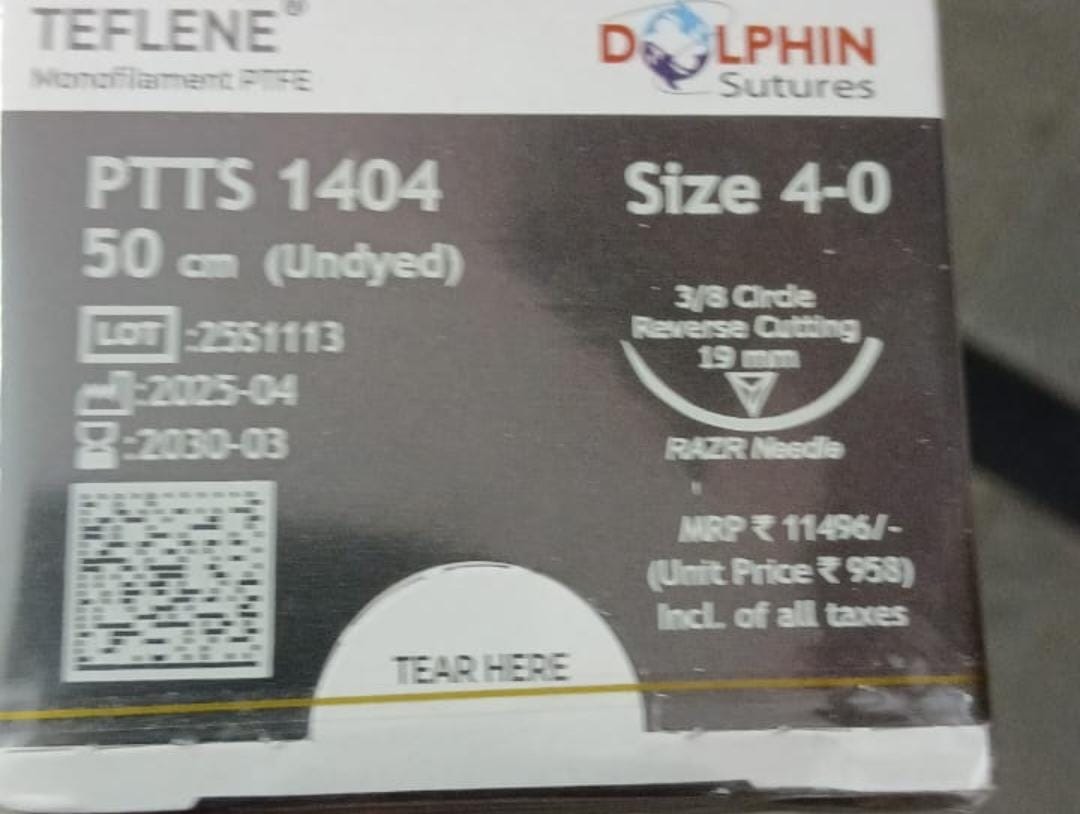 WhatsApp Image 2026-07-16 at 7.37.34 PM PTFE Sutures PTTS 1404 Monofilament PTFE 4-0 - Image 1